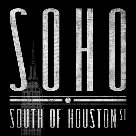 SOHO Black Modern Wood Framed Art Print with Double Matting by Grey, Jace