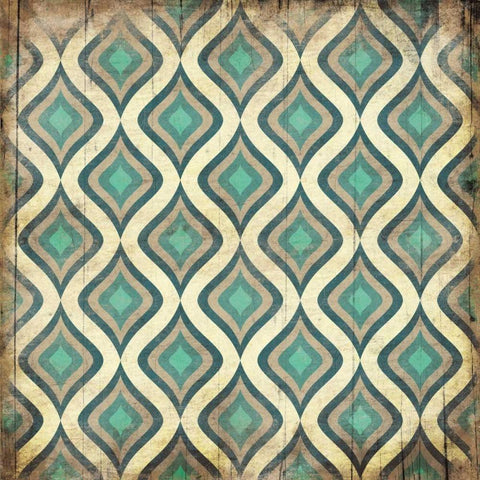 Pattern1 White Modern Wood Framed Art Print with Double Matting by Grey, Jace