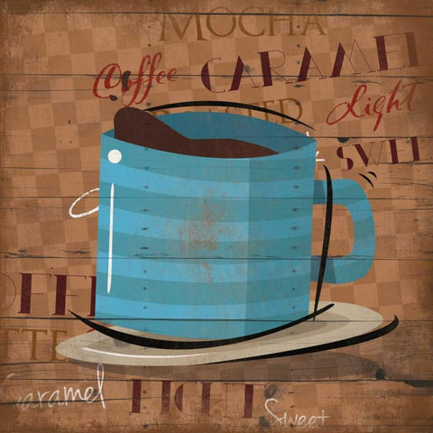 Coffee 3 Black Modern Wood Framed Art Print with Double Matting by Grey, Jace