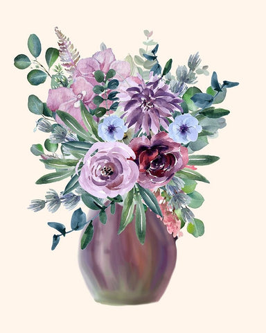 Night Of Romance 4 White Modern Wood Framed Art Print with Double Matting by Keith, Jesse