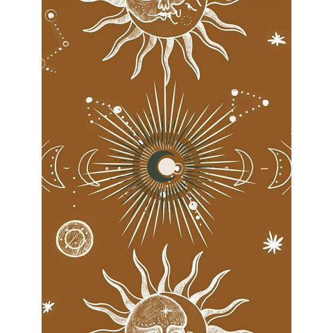 Moon Equinox Gold Ornate Wood Framed Art Print with Double Matting by Keith, Jesse