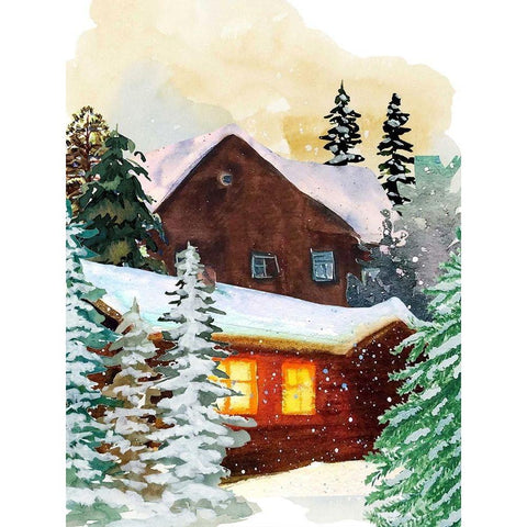 Secret Cabin White Modern Wood Framed Art Print by Keith, Jesse