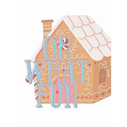 What Fun House Black Modern Wood Framed Art Print by Keith, Jesse