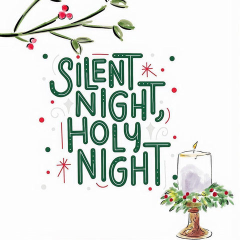 Holy Night Black Modern Wood Framed Art Print with Double Matting by Keith, Jesse