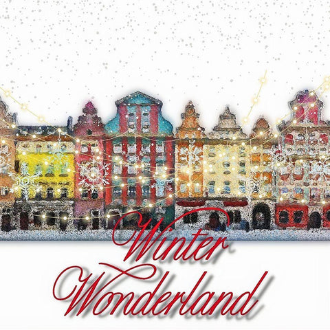 Winter Wonderland Black Modern Wood Framed Art Print with Double Matting by Keith, Jesse