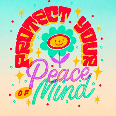 Peace Of Mind 1 Black Ornate Wood Framed Art Print with Double Matting by Keith, Jesse