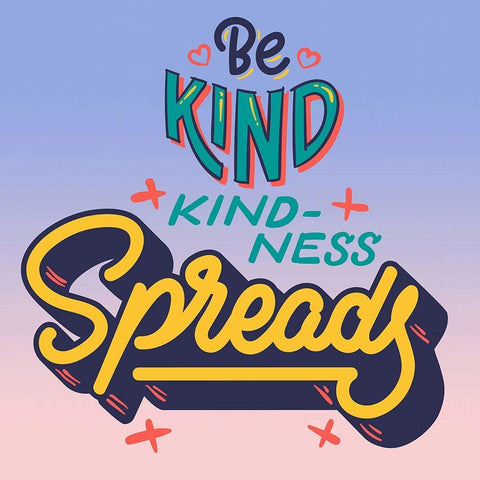 Spreading Kindness Gold Ornate Wood Framed Art Print with Double Matting by Keith, Jesse