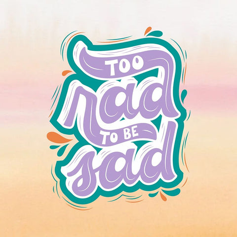 Too Rad White Modern Wood Framed Art Print with Double Matting by Keith, Jesse