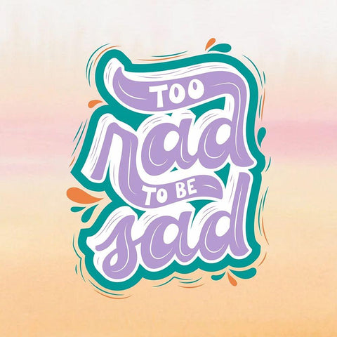 Too Rad Black Modern Wood Framed Art Print by Keith, Jesse