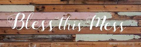 Bless This Home 1 Black Ornate Wood Framed Art Print with Double Matting by Matic, Jelena