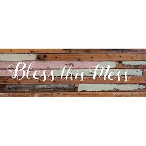 Bless This Home 1 Black Modern Wood Framed Art Print with Double Matting by Matic, Jelena