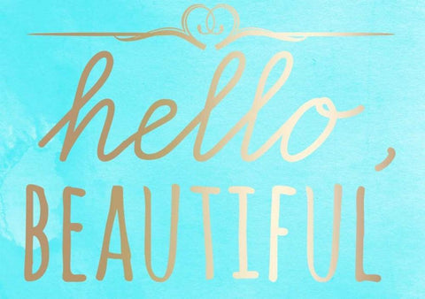 Hello Beautiful White Modern Wood Framed Art Print with Double Matting by Matic, Jelena