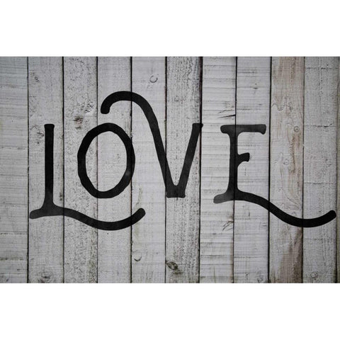 Love Black Modern Wood Framed Art Print with Double Matting by Matic,Jelena