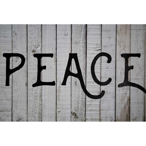 Peace Black Modern Wood Framed Art Print by Matic,Jelena