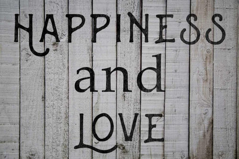 Happiness and Love Black Ornate Wood Framed Art Print with Double Matting by Matic,Jelena
