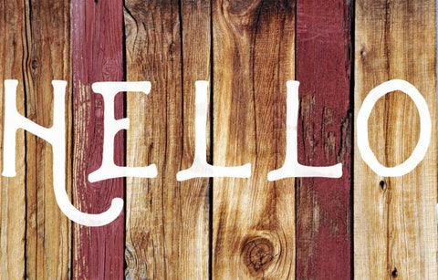 Hello Black Ornate Wood Framed Art Print with Double Matting by Matic,Jelena