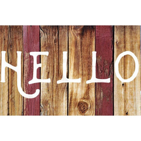 Hello Black Modern Wood Framed Art Print by Matic,Jelena