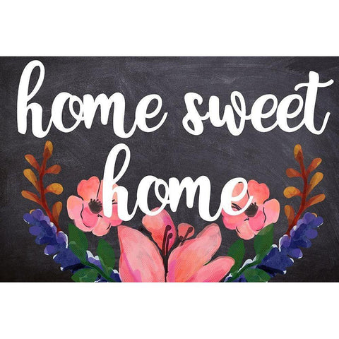 Home Sweet Home White Modern Wood Framed Art Print by Matic, Jelena