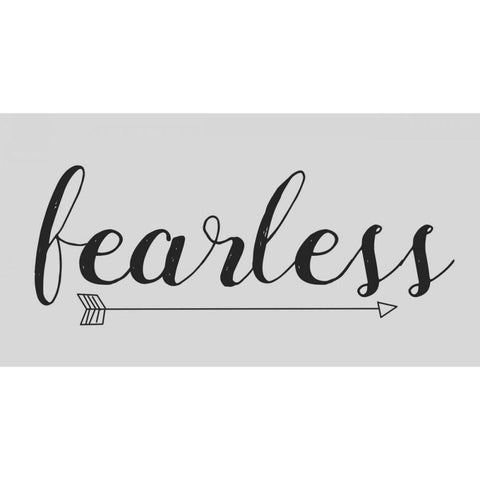 Fearless Grey Arrow Gold Ornate Wood Framed Art Print with Double Matting by Matic,Jelena