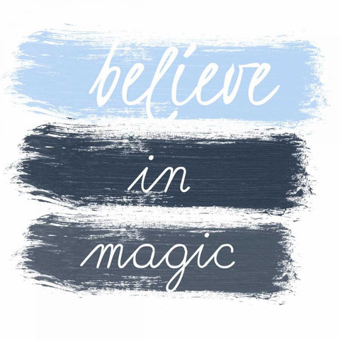 Believe in Magic White Modern Wood Framed Art Print by Matic, Jelena