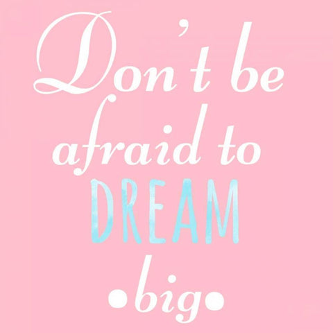 Dream Big White Modern Wood Framed Art Print with Double Matting by Matic, Jelena