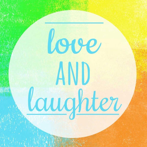 Love andLaughter Black Modern Wood Framed Art Print with Double Matting by Matic, Jelena