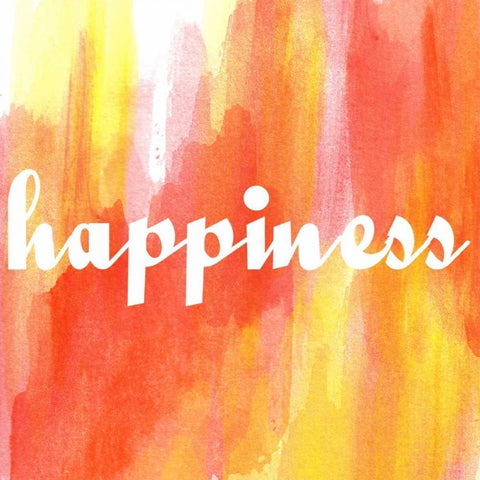 Warm Happiness Black Modern Wood Framed Art Print with Double Matting by Matic, Jelena