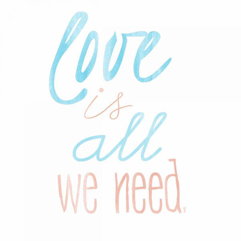 Love Is All Black Ornate Wood Framed Art Print with Double Matting by Matic, Jelena