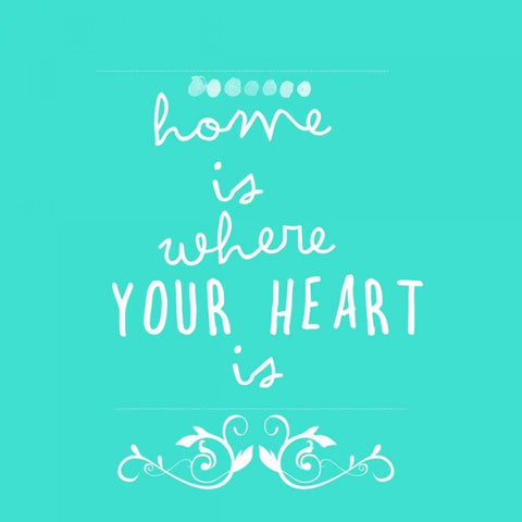 Where Your Heart Is White Modern Wood Framed Art Print with Double Matting by Matic, Jelena