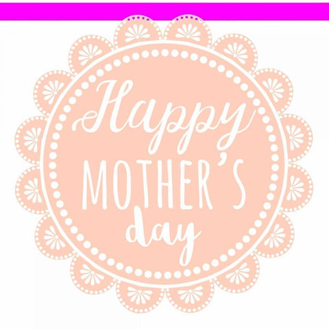 Mothers Day 1 White Modern Wood Framed Art Print with Double Matting by Matic, Jelena