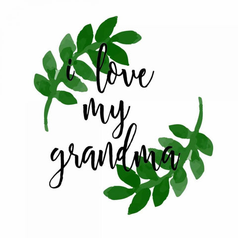 Grandma Love Gold Ornate Wood Framed Art Print with Double Matting by Matic, Jelena