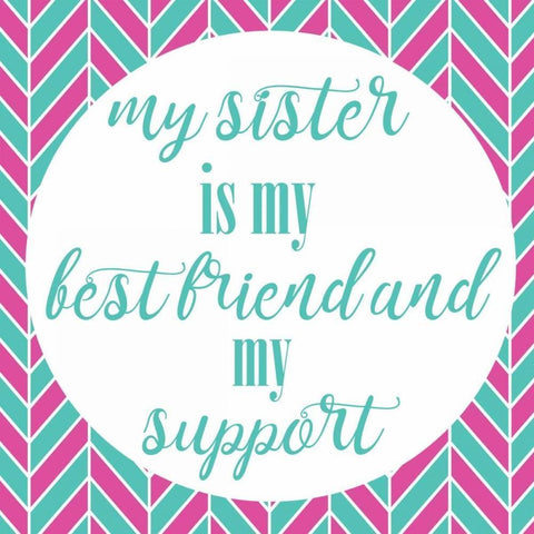 Sister Besties Gold Ornate Wood Framed Art Print with Double Matting by Matic, Jelena