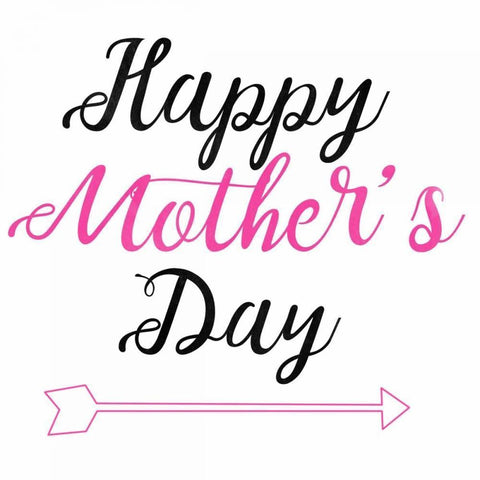 Happy Mothers Day 1 Black Modern Wood Framed Art Print by Matic, Jelena
