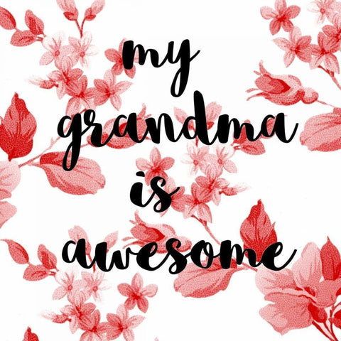 Awesome Grandma White Modern Wood Framed Art Print by Matic, Jelena