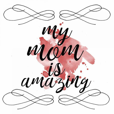 Amazing Mother White Modern Wood Framed Art Print with Double Matting by Matic, Jelena
