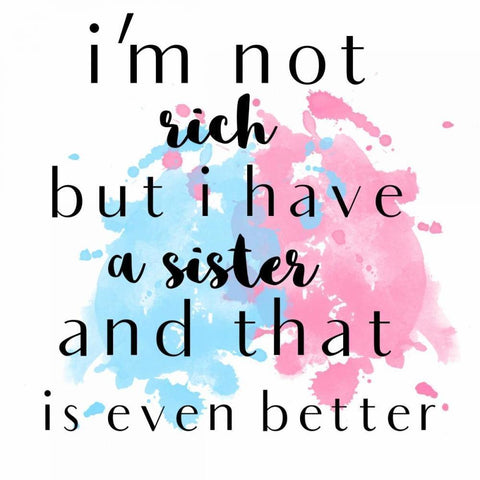 Sisters Are Better Black Modern Wood Framed Art Print by Matic, Jelena