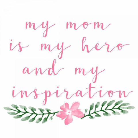 Inspirational Mom Black Modern Wood Framed Art Print with Double Matting by Matic, Jelena