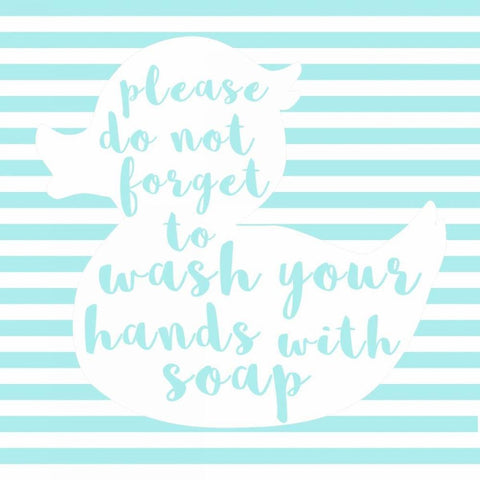 Hand Washing White Modern Wood Framed Art Print by Matic, Jelena