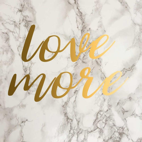 Love More Black Modern Wood Framed Art Print with Double Matting by Matic,Jelena