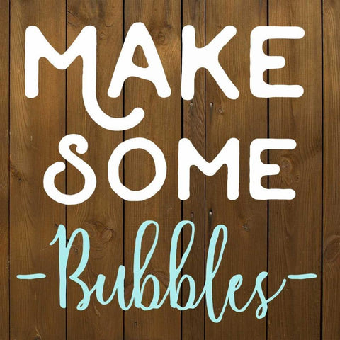 Make Some Bubbles Black Modern Wood Framed Art Print by Matic,Jelena
