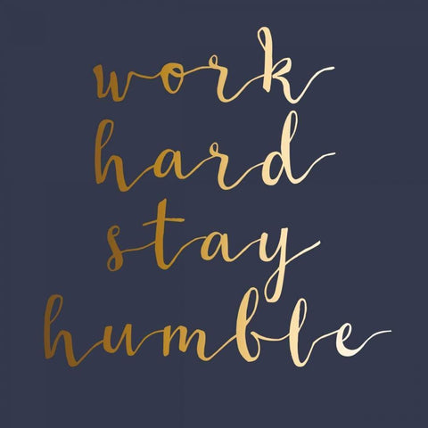 Stay Humble Black Ornate Wood Framed Art Print with Double Matting by Matic,Jelena