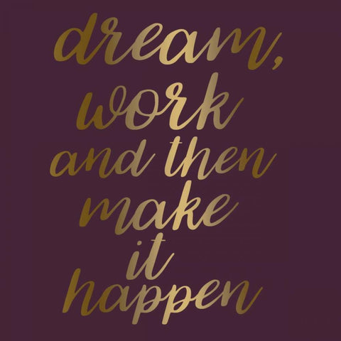 Make It Happen White Modern Wood Framed Art Print with Double Matting by Matic,Jelena