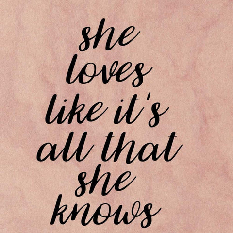 All She Knows White Modern Wood Framed Art Print with Double Matting by Matic,Jelena