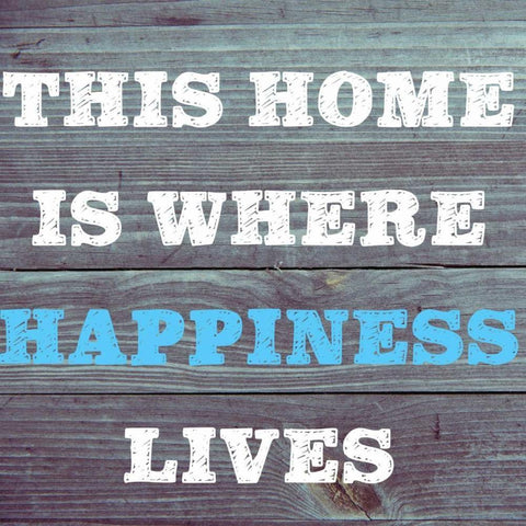 Where Happiness Lives Gold Ornate Wood Framed Art Print with Double Matting by Matic,Jelena