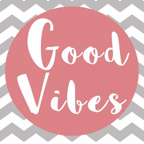 Good Vibes White Modern Wood Framed Art Print with Double Matting by Matic,Jelena