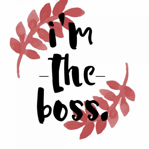 Im The Boss Gold Ornate Wood Framed Art Print with Double Matting by Matic,Jelena