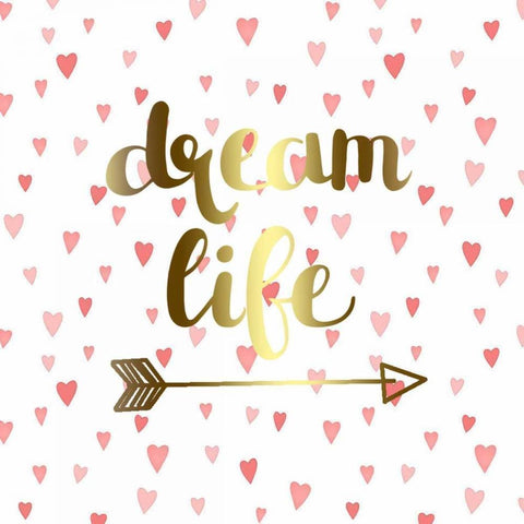 Dream Life White Modern Wood Framed Art Print by Matic,Jelena