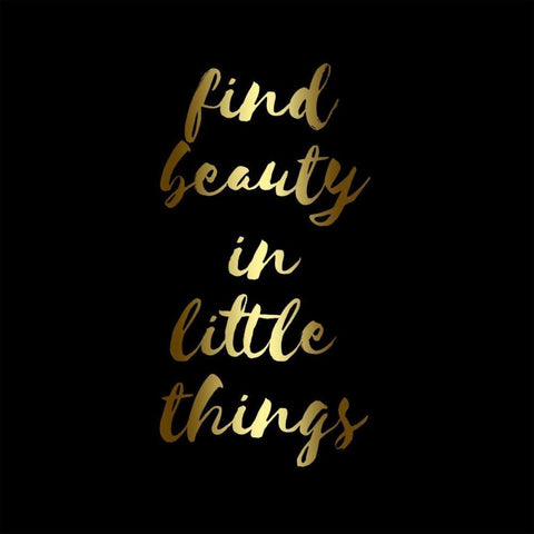 Find Beauty Black Gold White Modern Wood Framed Art Print with Double Matting by Matic,Jelena