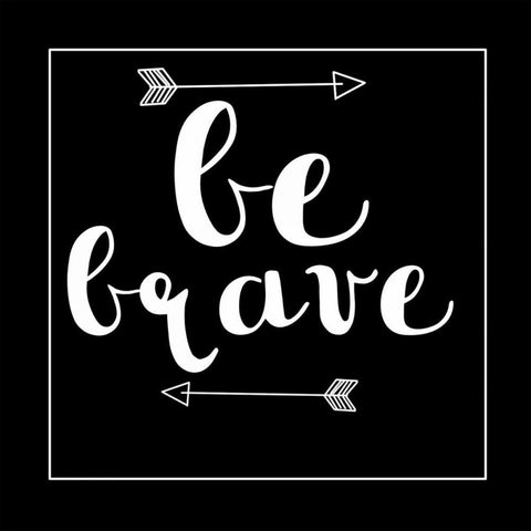 Be Brave Arrow Black Ornate Wood Framed Art Print with Double Matting by Matic,Jelena