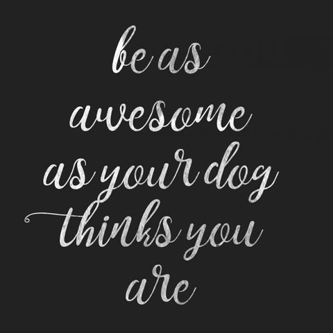 Be Amazing Dog 2 White Modern Wood Framed Art Print by Matic,Jelena